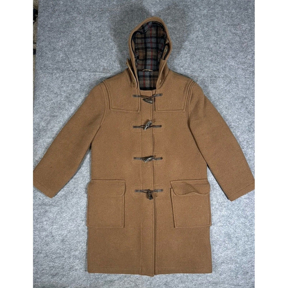 Original Montgomery Rain Coat Light Brown Wool Uk Men's Size 34"